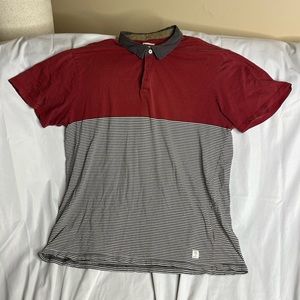O'Neill Mens Short Sleeve Polo Shirt Size XXL (Gray/Red/White)